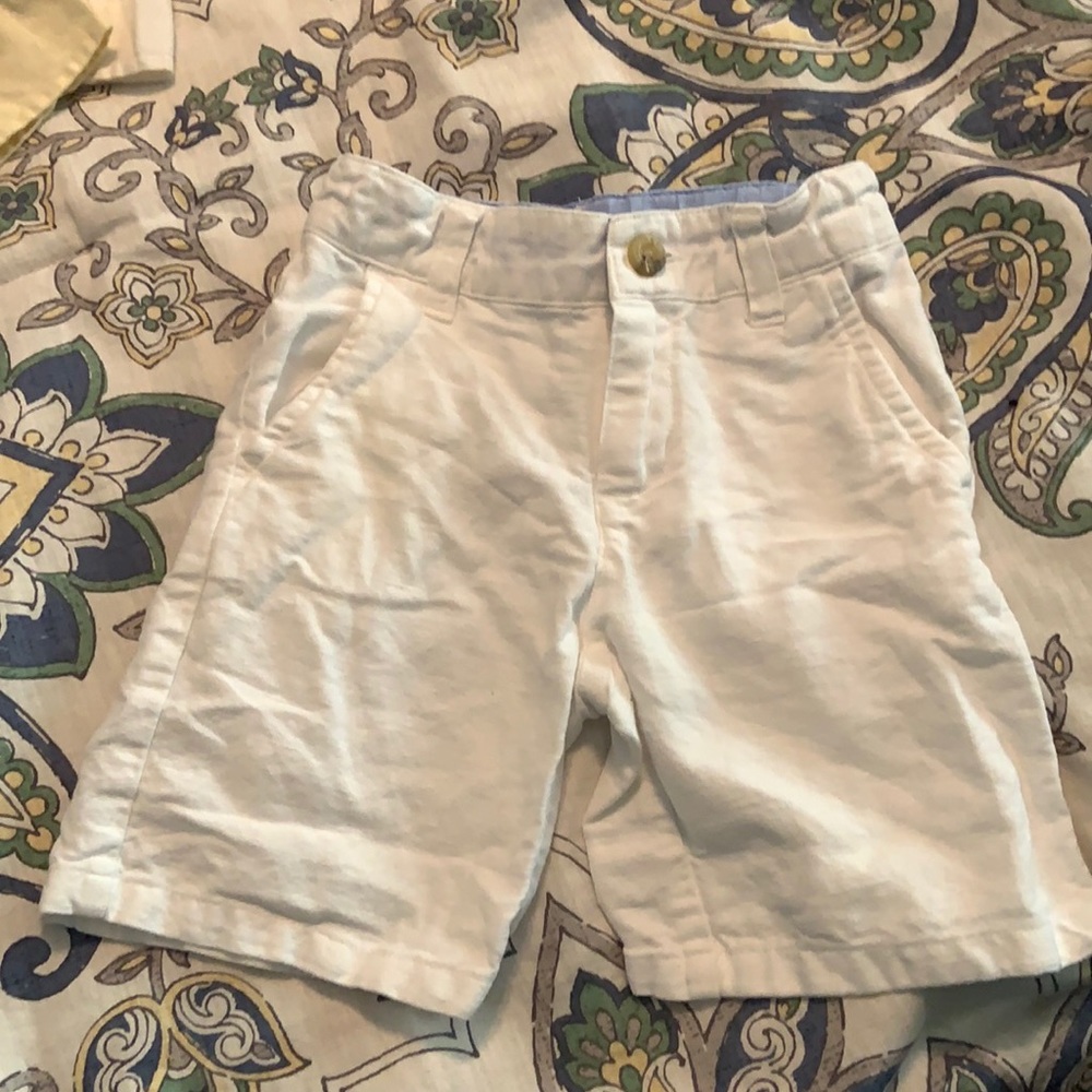 Janie & Jack white linen shorts